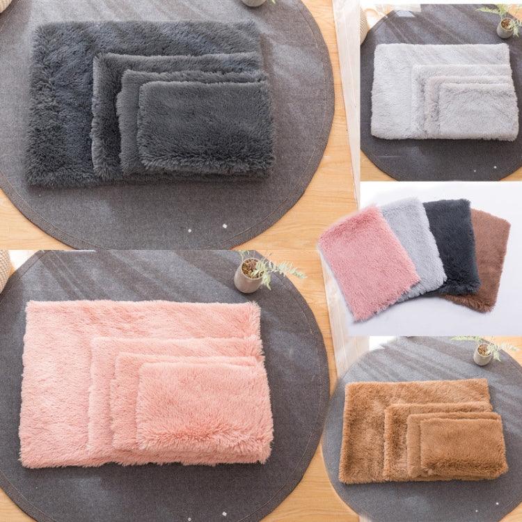 秋冬保暖通用方形寵物貓狗絨毛墊, S, XL, L