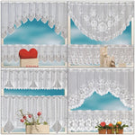 白色半透明咖啡色窗簾紗蕾絲透光經編提花窗簾 臥室窗簾 下簾 上簾 上下簾