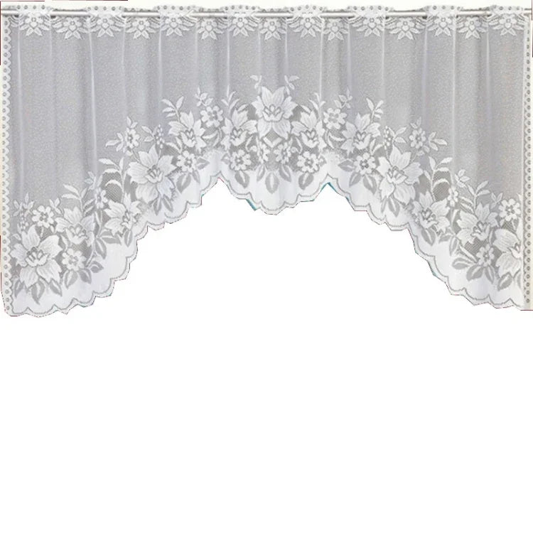 白色半透明咖啡色窗簾紗蕾絲透光經編提花窗簾 臥室窗簾 下簾 上簾 上下簾
