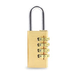 Four-digit Brass Code Padlock High-grade Security Gym Door Lock, Gym Door Lock