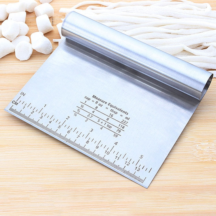 家用耐用不鏽鋼帶刻度分段麵條切割器 烘焙工具，麵條切割器（銀色）