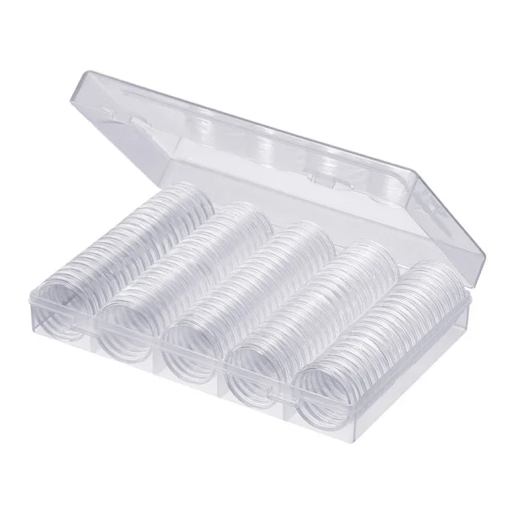 Coin Capsules 100 x 30mm Round Boxes Commemorative Coin Protection Box, 2pcs 30mm