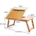 Nanzhu Folding Computer Table Bed Card Slot Laptop Table Simple Lazy Lift Computer Desk, Medium 54cm
