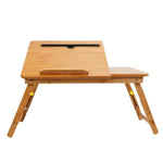 Nanzhu Folding Computer Table Bed Card Slot Laptop Table Simple Lazy Lift Computer Desk, Medium 54cm