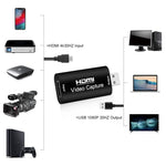 HDMI 視頻擷取卡直播錄影盒視頻擷取轉接盒，USB 2.0