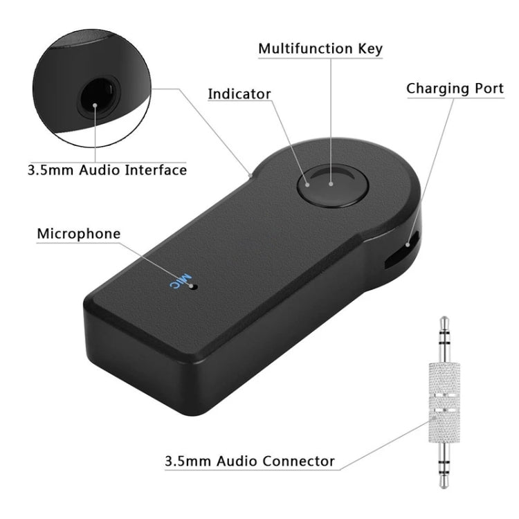 2 合 1 3.5mm AUX 金屬轉接器 + USB 車用藍牙 4.1 無線藍牙接收器 音頻接收器轉換器, 音頻接收器