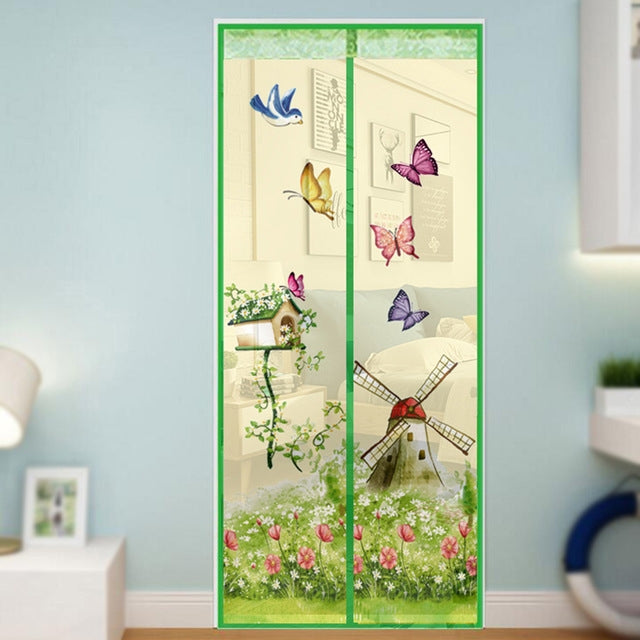 魔術窗簾磁性扣蚊蟲紗網，適用臥室廚房，90x210cm，100x210cm