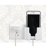 牆壁手機支架插座充電器收納盒