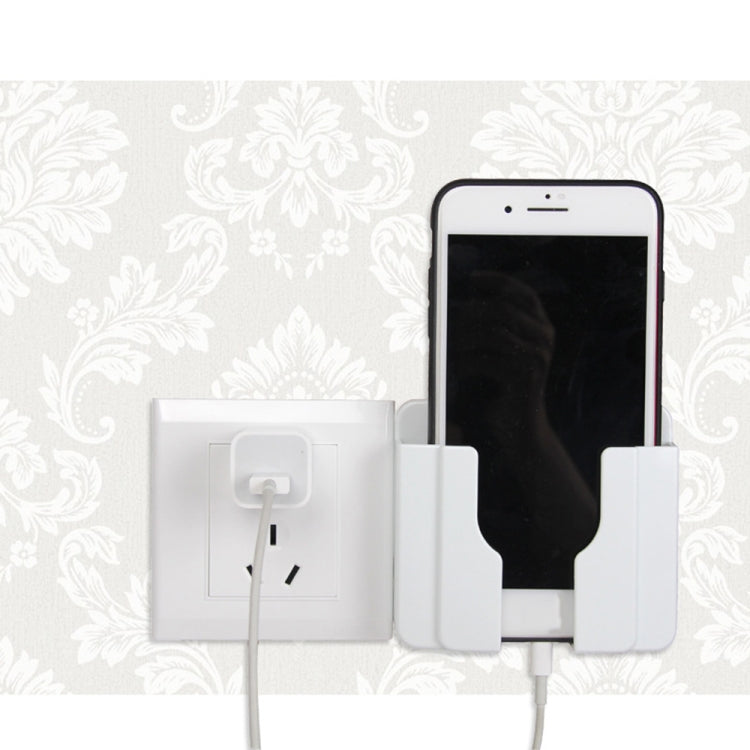 牆壁手機支架插座充電器收納盒