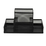 桌面收納架金屬網狀筆筒收納盒 家用收納整理，尺寸：15.5x10.2x10cm，桌面收納架