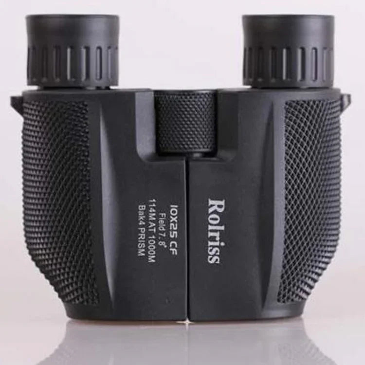 ROLISS 10X25 戶外運動便攜防水口袋雙筒望遠鏡高倍率望遠鏡，10X25