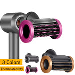 適用於 Dyson 吹風機噴嘴順滑飛散附件，順滑玫瑰紅