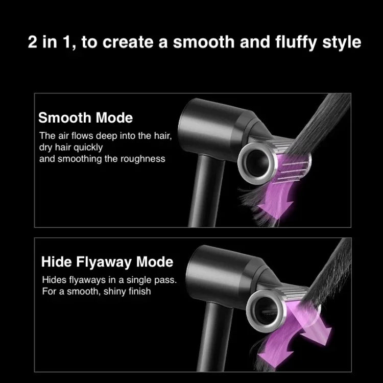 適用於 Dyson 吹風機噴嘴順滑飛散附件，順滑玫瑰紅