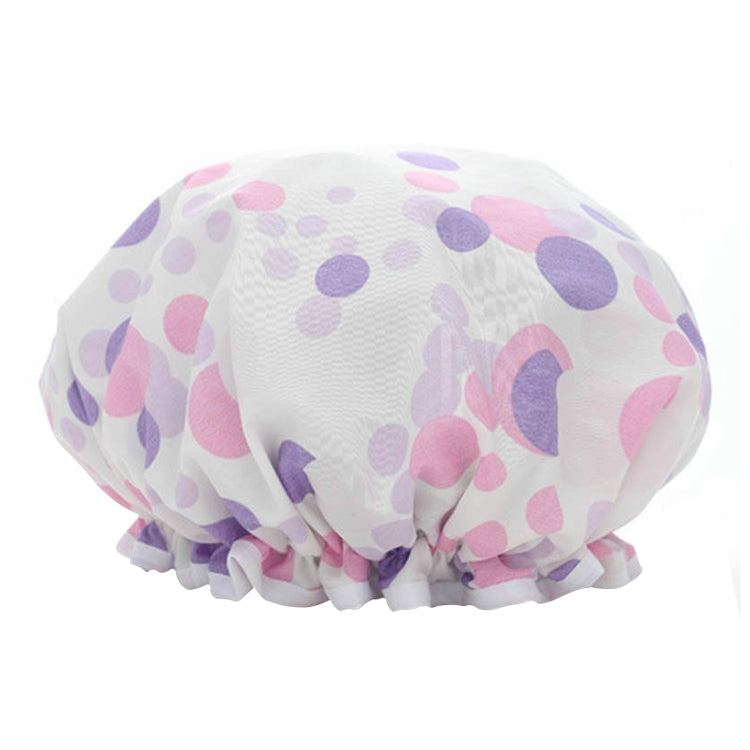 加厚防水浴帽雙層淋浴護髮帽女性用品，尺寸：28cm