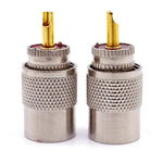 10 個 UHF 公頭 PL259 連接器 RG8 / RG58 電纜端子天線連接器，UHF 公頭