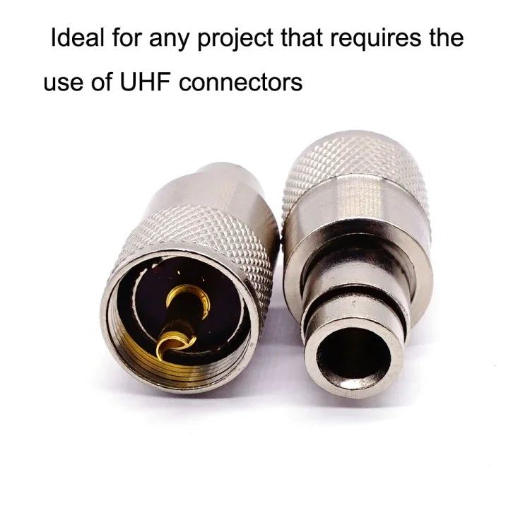 10 個 UHF 公頭 PL259 連接器 RG8 / RG58 電纜端子天線連接器，UHF 公頭