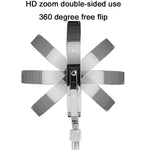 桌面雙面圓形LED發光化妝鏡可升降放大鏡，平面+3倍放大（8英寸電池款），平面+5倍放大（8英寸電池款），平面+7倍放大（8英寸電池款）