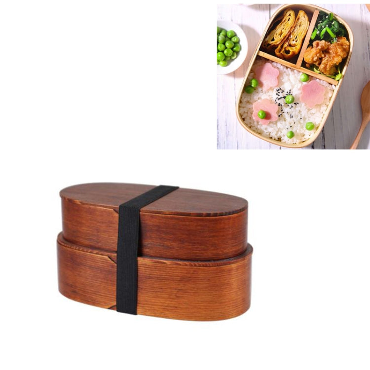 木質環保餐具便攜午餐盒便當盒，單層，雙層