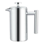 304不銹鋼法式壓力咖啡壺手工茶壺，350ml，800ml，1000ml