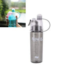 創意噴霧水瓶 運動水瓶 便攜帶蓋 夏季補水美妝塑料杯，600 ML，400 ML