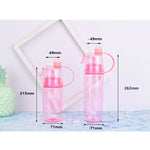 創意噴霧水瓶 運動水瓶 便攜帶蓋 夏季補水美妝塑料杯，600 ML，400 ML