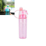 創意噴霧水瓶 運動水瓶 便攜帶蓋 夏季補水美妝塑料杯，600 ML，400 ML