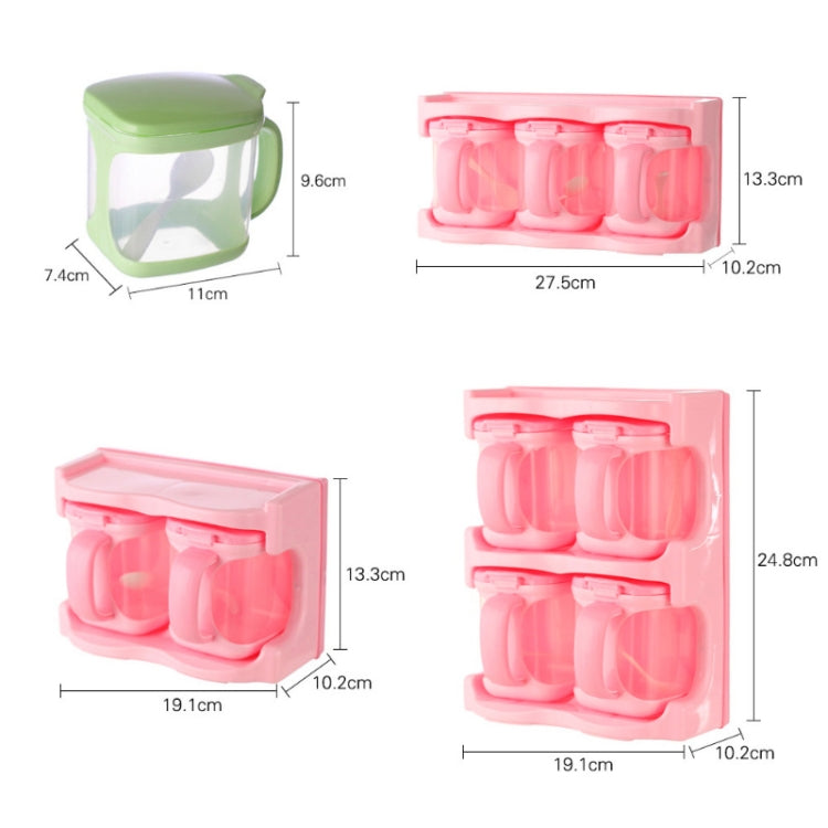 塑料調味盒多用途組合調味架廚房用品，一格，二格，三格，四格