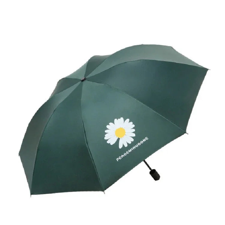 GD 雛菊乙烯基晴雨傘 防紫外線遮陽三折傘