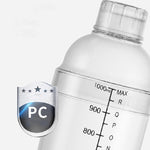搖搖杯PC盎司杯帶刻度搖搖杯奶茶壺果汁壺，350ml普通透明，530ml普通透明，700ml普通透明，1000ml普通透明，350ml黑色雙刻度，530ml黑色雙刻度