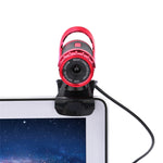 HXSJ A859 480P 電腦網路課程攝影機，USB 攝影機，內建吸音麥克風，紅色、黑色，無攝影功能黑色，無攝影功能紅色