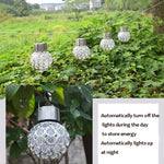 2 個太陽能空心球吊燈 裝飾花園燈，2 個空心球白色，2 個空心球彩色
