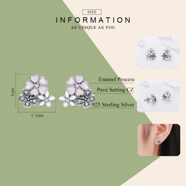 雛菊花純銀耳環 氣質女士耳環, SCE400