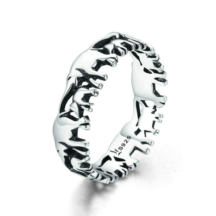 S925 Sterling Silver Ring Elephant Family Vintage Inlaid Ring, 6 US Size, 7 US Size, 8 US Size, 9 US Size