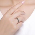 S925 Sterling Silver Ring Elephant Family Vintage Inlaid Ring, 6 US Size, 7 US Size, 8 US Size, 9 US Size