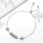 S925 Daisy Lady Sterling Silver Bracelet, SCB084