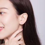 純銀鏤空狗骨頭耳環簡約飾品，SCE649