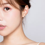 純銀耳環 鋯石流蘇長耳環 S925 女孩耳環首飾，SCE638