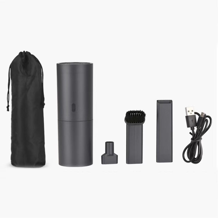 創意迷你手持便攜式吸塵器USB充電大功率家用吸塵器，太空灰，純白