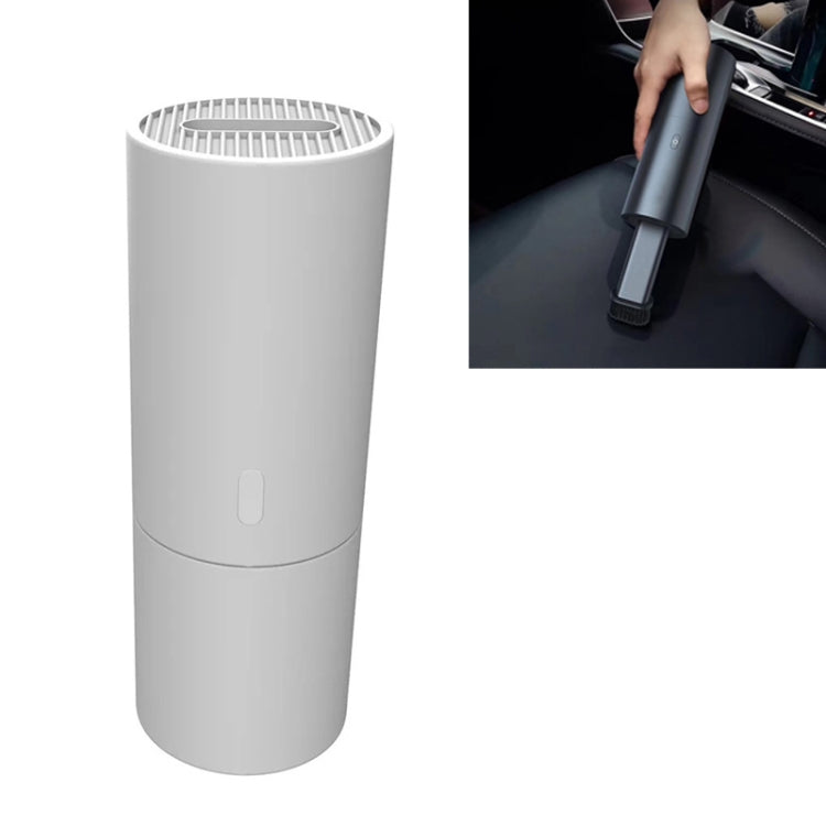 創意迷你手持便攜式吸塵器USB充電大功率家用吸塵器，太空灰，純白