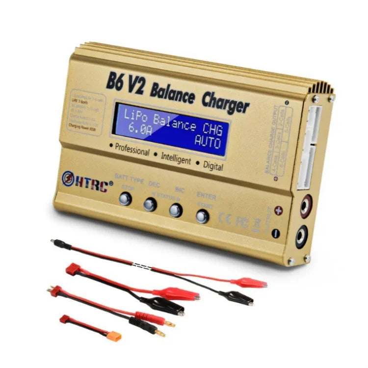 HTRC B6 V2 模型飛機充電器 智慧平衡充電器，美國插頭，歐洲插頭，英國插頭，澳洲插頭