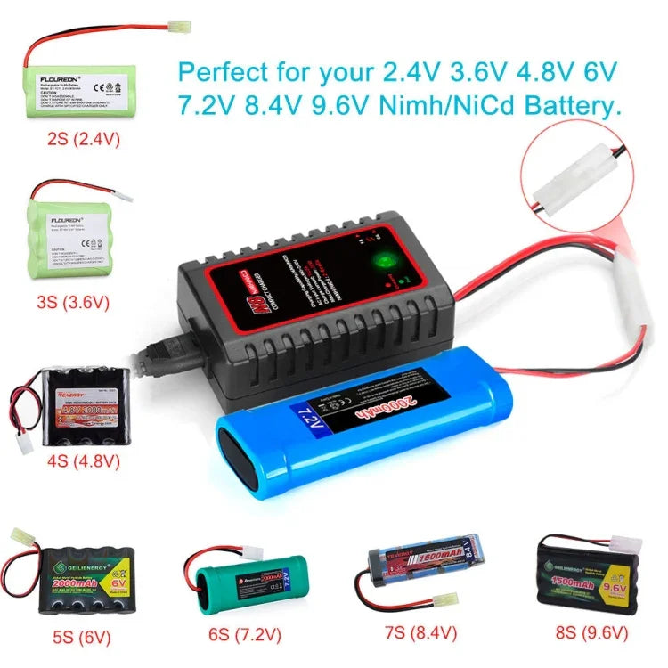 HTRC N8 鎳氫 Ni-MH 鎳鉻 Ni-Cr 電池充電器 智慧平衡充電器，歐洲插頭，美國插頭，英國插頭