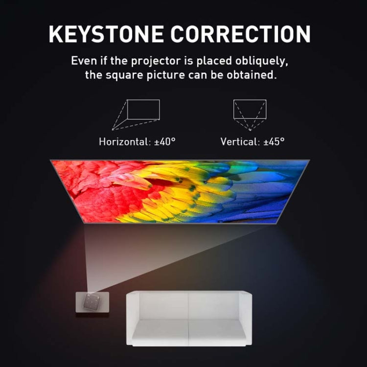 P11 854x480 DLP 迷你智能投影機，帶紅外遙控，Android 9.0，2GB+16GB，支持 2.4G/5G WiFi，藍牙，TF 卡