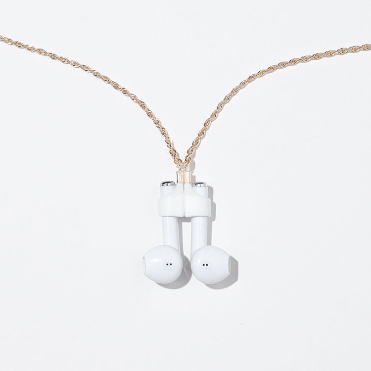 AIRPODS 無線耳機防丟鏈 強磁套 鈦鋼不鏽鋼色澤持久防丟項鍊，金色、玫瑰金、黑金、鋼色