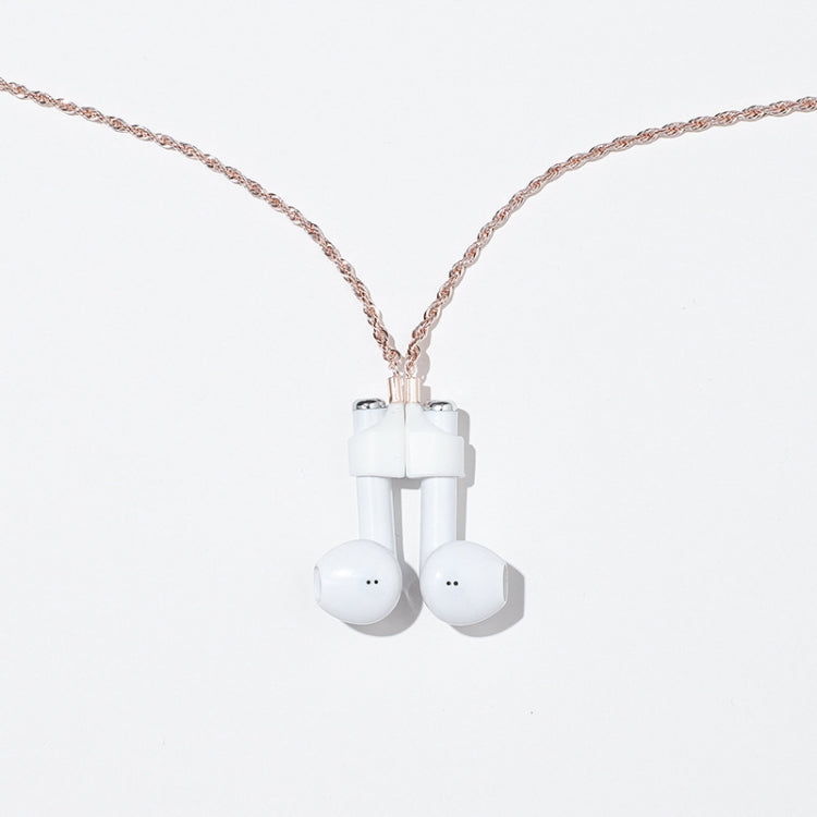 AIRPODS 無線耳機防丟鏈 強磁套 鈦鋼不鏽鋼色澤持久防丟項鍊，金色、玫瑰金、黑金、鋼色