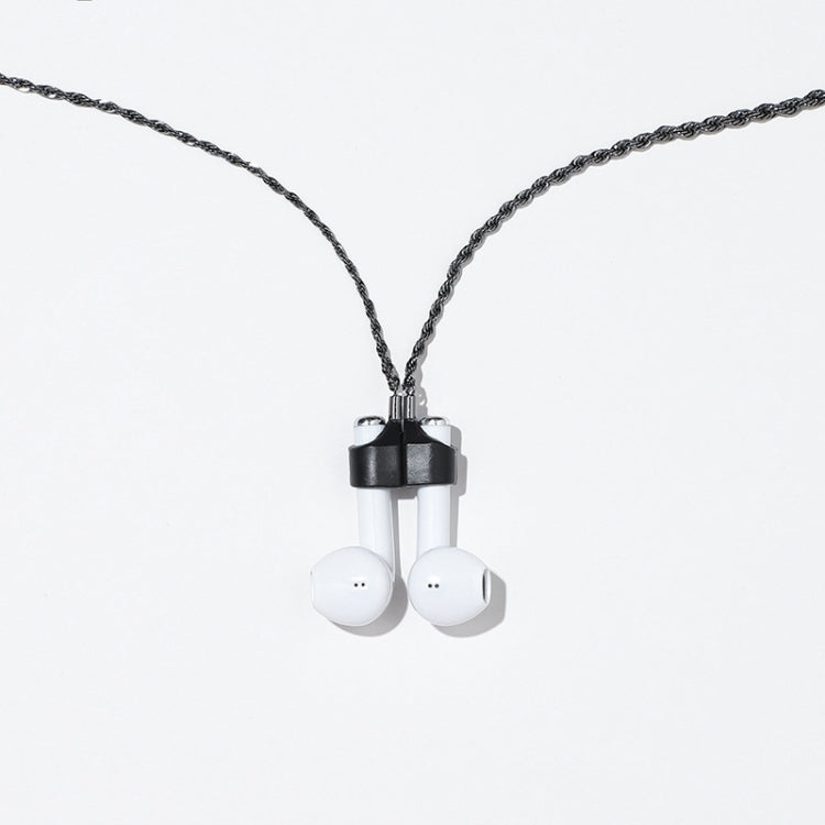 AIRPODS 無線耳機防丟鏈 強磁套 鈦鋼不鏽鋼色澤持久防丟項鍊，金色、玫瑰金、黑金、鋼色