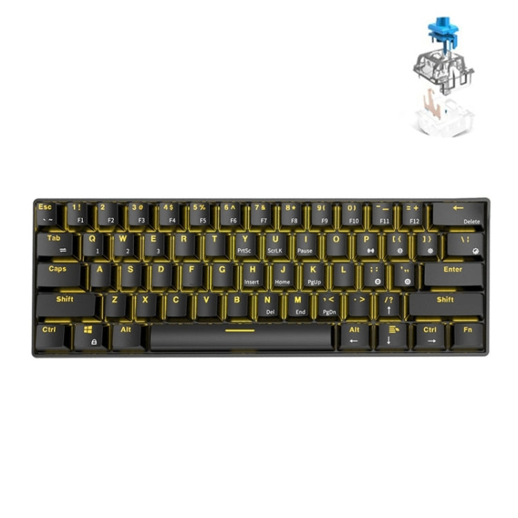 RK61 61鍵藍牙/無線雙模平板手機遊戲機械鍵盤，線長1.5米，茶軸、綠軸、紅軸