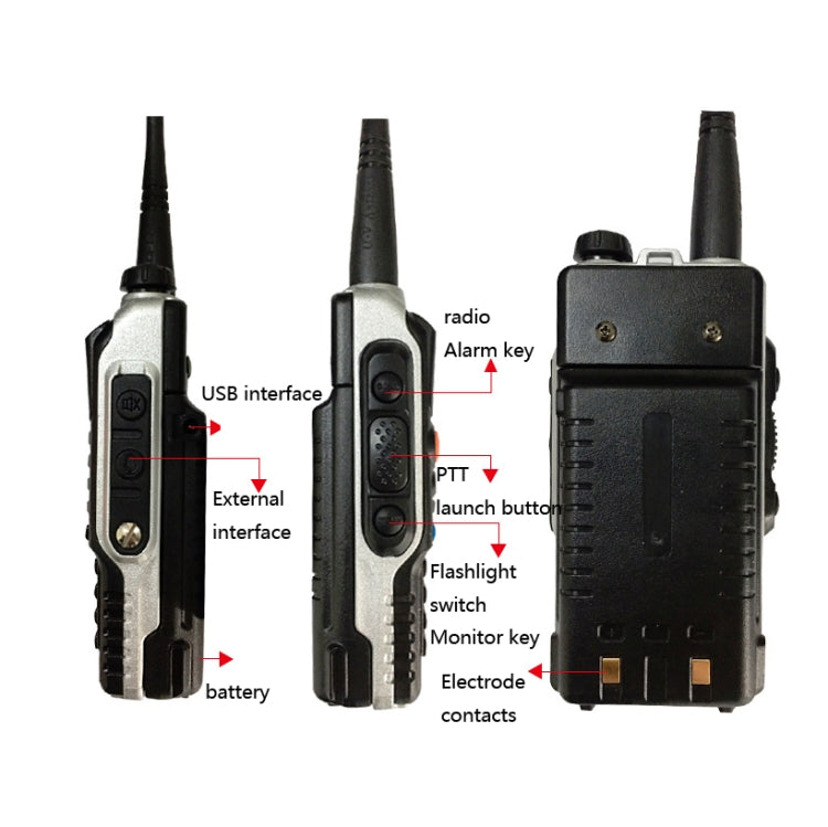 Baofeng BF-B2Plus 戶外 15 公里迷你大功率 FM 對講機，澳洲插頭，歐洲插頭，美國插頭，英國插頭
