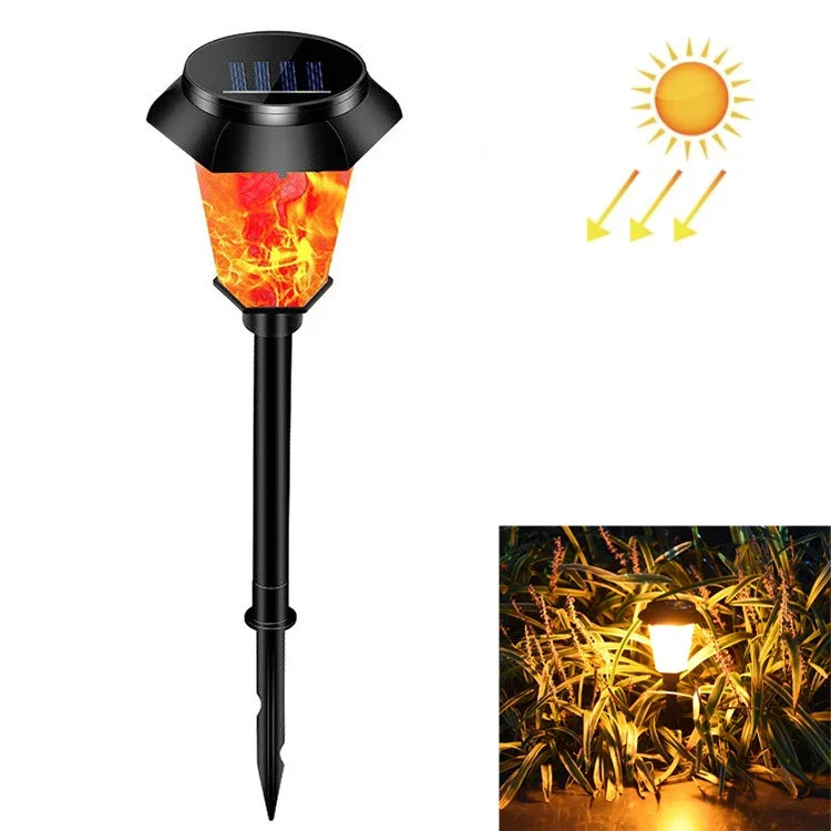 太陽能火焰動態景觀燈LED戶外花園草坪燈