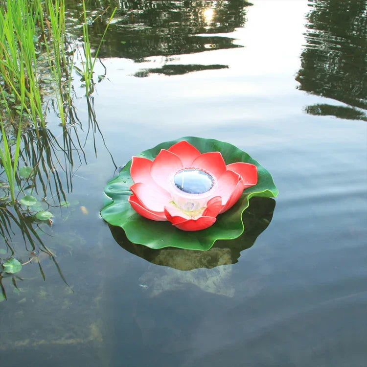 Solar Outdoor Waterproof Floating Light Garden Courtyard Lotus Light, Pink, Light Yellow, White, Purple, Red