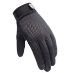 HSLEJP Outdoor Sports Breathable Touch Screen Antiskid Cycling Full Finger Gloves, M, L